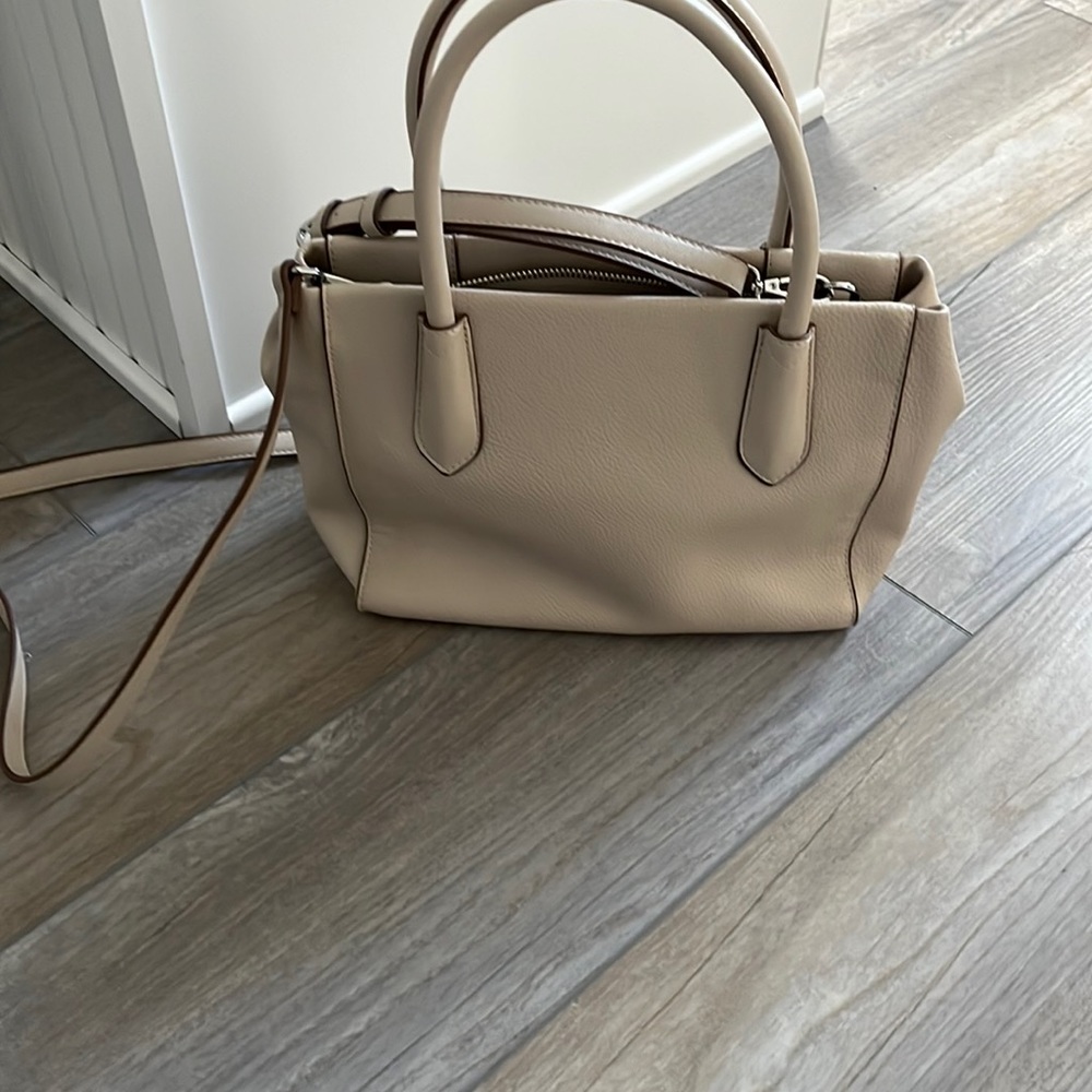 EUC a new day ivory vegan handbag